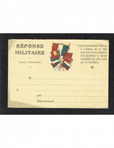 Tarjeta militar Francia I Guerra Mundial Bando Aliado - I Guerra Mundial.