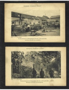 Cuatro tarjetas postales Francia I Guerra Mundial Bando Aliado - I Guerra Mundial.