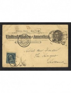 Tarjeta entero postal Estados Unidos. EEUU - Siglo XIX.