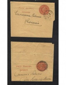 Cuatro fajas entero postales de impresos Argentina Otros Mundial - 1900 a 1930.