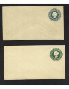 Dos sobres entero postales India británica Colonias y posesiones - Siglo XIX.