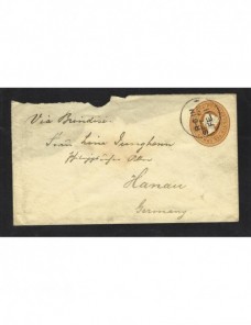 Sobre entero postal Birmania correo marítimo Colonias y posesiones - Siglo XIX.