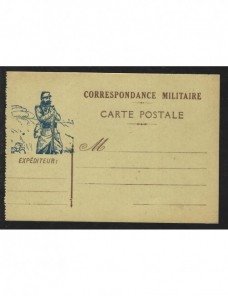Tarjeta militar de campaña Francia Bando Aliado - I Guerra Mundial.