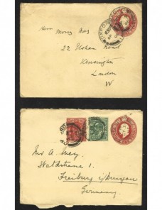 Dos sobres entero postales Gran Bretaña Gran Bretaña - 1900 a 1930.
