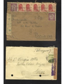 Dos cartas España II República censura militar  Zona Republicana - Guerra Civil Española.