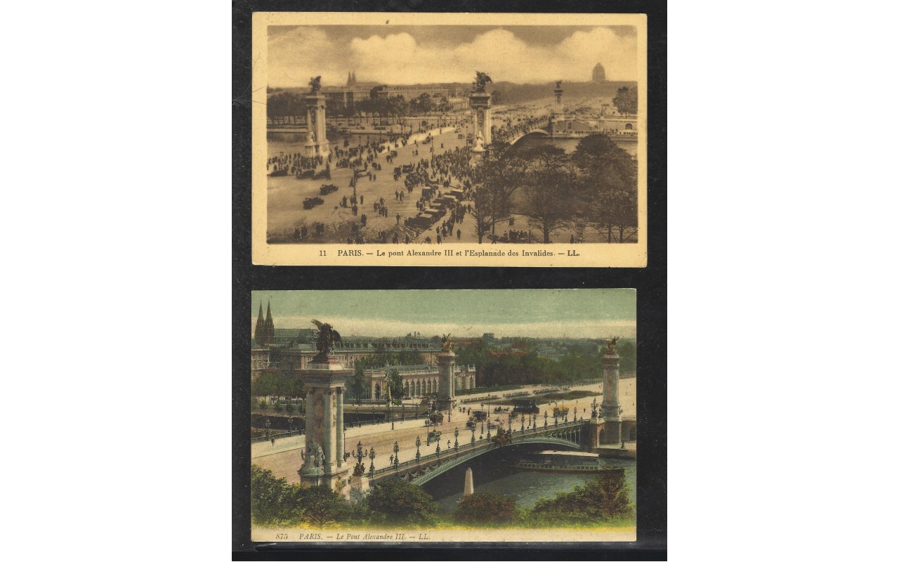 Dos tarjetas postales ilustradas Francia nuevas Francia - 1900 a 1930.