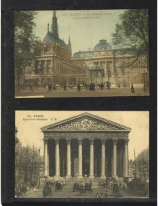 Tres tarjetas postales ilustradas Francia  Francia - 1900 a 1930.