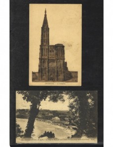 Dos tarjetas postales ilustradas Francia Francia - 1931 a 1950.