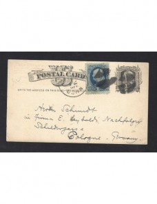 Tarjeta entero postal Estados Unidos impresión privada EEUU - Siglo XIX.