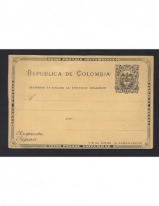 Tarjeta entero postal Colombia nueva Otros Mundial - Siglo XIX.