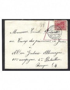Carta Bélgica prisionero de guerra en Alemania I Guerra Mundial Prisioneros de guerra - I Guerra Mundial.