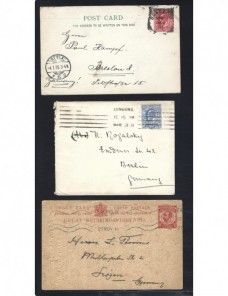 Tres tarjetas postales Gran Bretaña Gran Bretaña - 1900 a 1930.