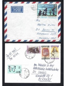 Tres cartas correo aéreo estados africanos Otros Mundial - Desde 1950.