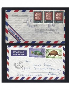 Cuatro cartas correo aéreo estados iberoamericanos Otros Mundial - Desde 1950.