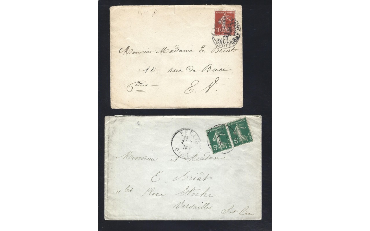 Cuatro cartas Francia Francia - 1900 a 1930.