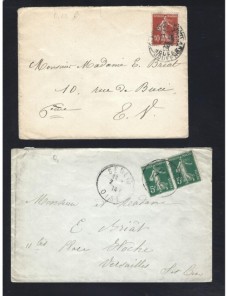 Cuatro cartas Francia Francia - 1900 a 1930.