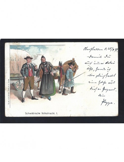 Tarjeta postal ilustrada Alemania Alemania - Siglo XIX. Tarjeta postal ilustrada Alemania Alemania - Siglo XIX.