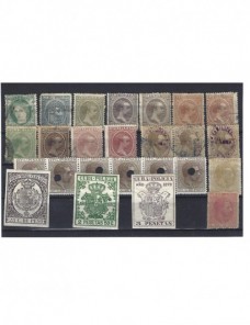 Lote de sellos España colonias ultramar Colonias y posesiones - Siglo XIX.