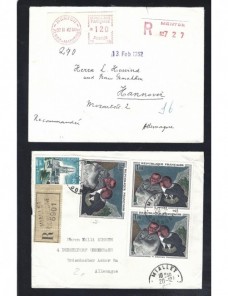 Tres cartas Francia certificado Francia - Desde 1950.