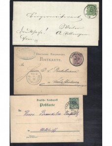 Tres piezas postales Alemania  Alemania - Siglo XIX.
