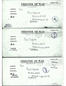 Seis cartas prisioneros de guerra Estados Unidos II G.M. censura doble Prisioneros de guerra - II Guerra Mundial.
