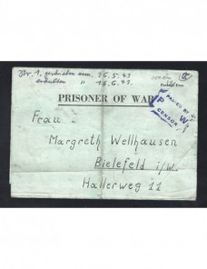 Carta prisionero II Guerra Mundial Estado Unidos censura Prisioneros de guerra - II Guerra Mundial.