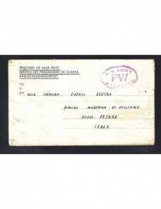 Carta prisionero II Guerra Mundial Italia censura Prisioneros de guerra - II Guerra Mundial.