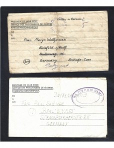 Tres cartas prisioneros II Guerra Mundial Gran Bretaña censura Prisioneros de guerra - II Guerra Mundial.