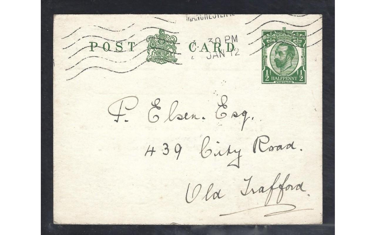 Tarjeta entero postal comercial Gran Bretaña Jorge V Gran Bretaña - 1900 a 1930.