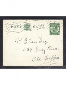 Tarjeta entero postal comercial Gran Bretaña Jorge V Gran Bretaña - 1900 a 1930.