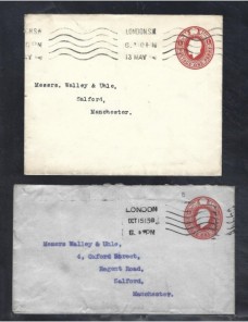 Tres sobres entero postales Gran Bretaña Jorge V Gran Bretaña - 1900 a 1930.