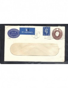 Sobre entero postal comercial correo aéreo Gran Bretaña Jorge V Gran Bretaña - 1931 a 1950.