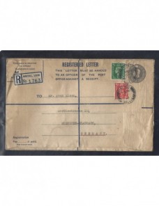 Dos sobres entero postales certificados Gran Bretaña Jorge VI Gran Bretaña - Desde 1950.