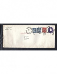 Sobre entero postal Estados Unidos correo aéreo EEUU - Desde 1950.