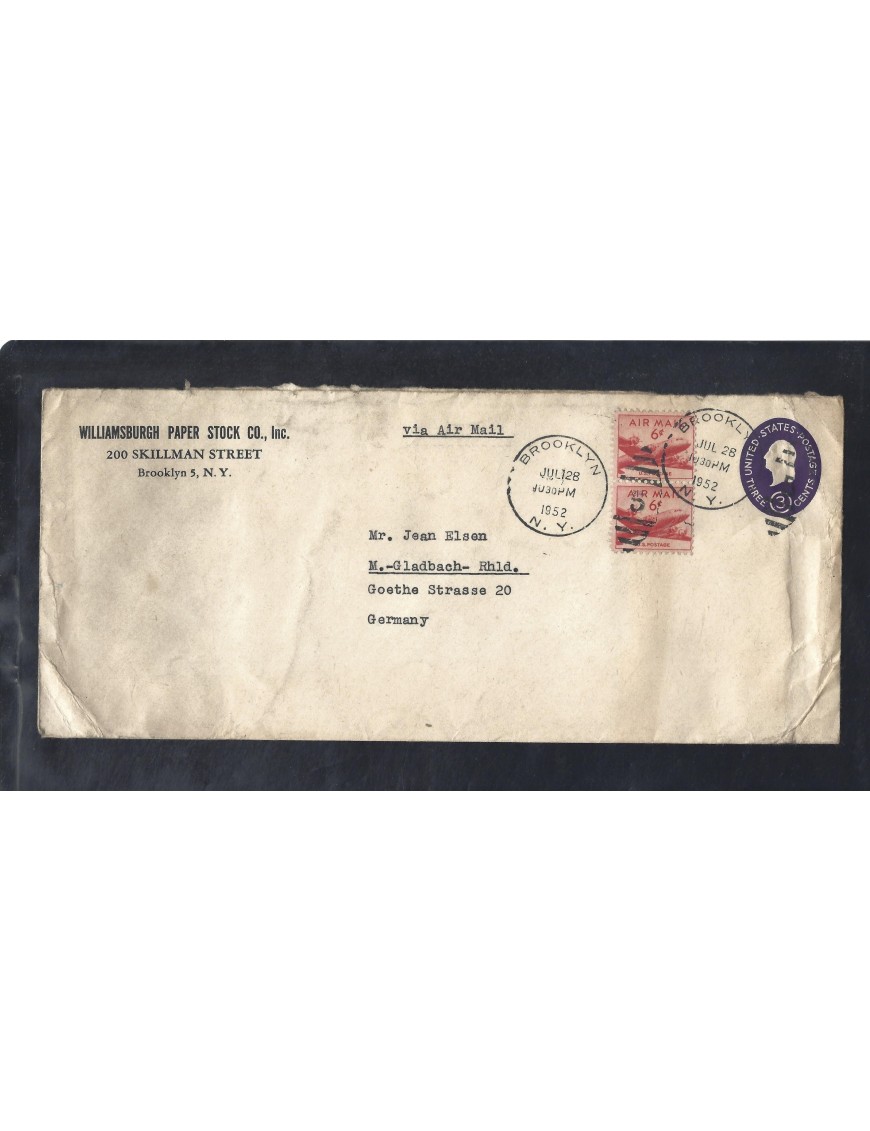 ensalada Desconfianza madera Dos sobres entero postales Estados Unidos correo aéreo EEUU - Desde...