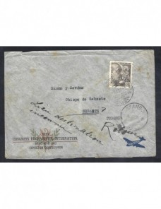 Carta aérea de España matasellos especial y devolución España - Desde 1950.