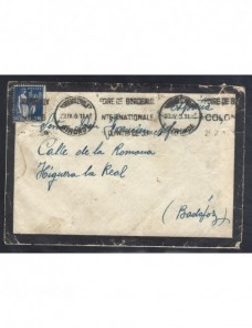 Carta de luto Francia matasellos de rodillo Francia - 1931 a 1950.