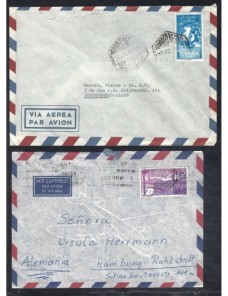 Tres cartas correo aéreo España España - Desde 1950.
