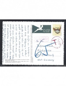 Tarjeta postal ilustrada correo aéreo Sudáfrica marca de tasas Otros Mundial - Desde 1950.