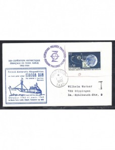 Lote temático. Tema barcos. Carta Francia marca viaje polar y tasa Otros elementos temáticos.