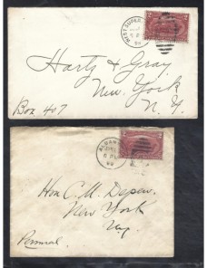 Dos cartas Estados Unidos EEUU - Siglo XIX.