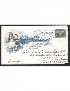 Carta Estados Unidos membrete litografiado EEUU - 1900 a 1930.
