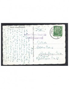 Tarjeta postal Alemania marca devolución  Alemania - Desde 1950.