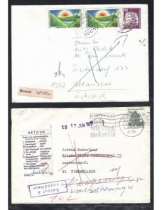 Tres cartas Alemania etiquetas de devolución Alemania - Desde 1950.