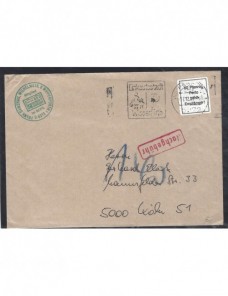 Carta Alemania sin franqueo y marca de tasa Alemania - Desde 1950.