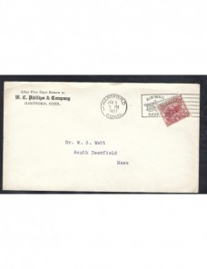 Carta comercial Estados Unidos matasellos de rodillo especial EEUU - 1900 a 1930.