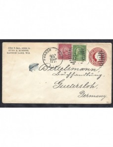 Sobre entero postal comercial Estados Unidos EEUU - 1931 a 1950.