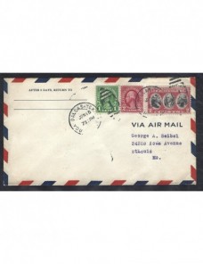 Carta aérea Estados Unidos publicidad aerolínea United EEUU - 1931 a 1950.
