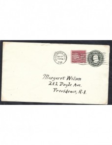 Sobre entero postal Estados Unidos error de impresión EEUU - 1931 a 1950.