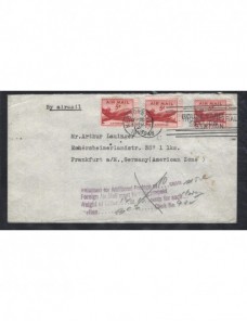 Carta aérea Estados Unidos marca de devolución  EEUU - 1931 a 1950.